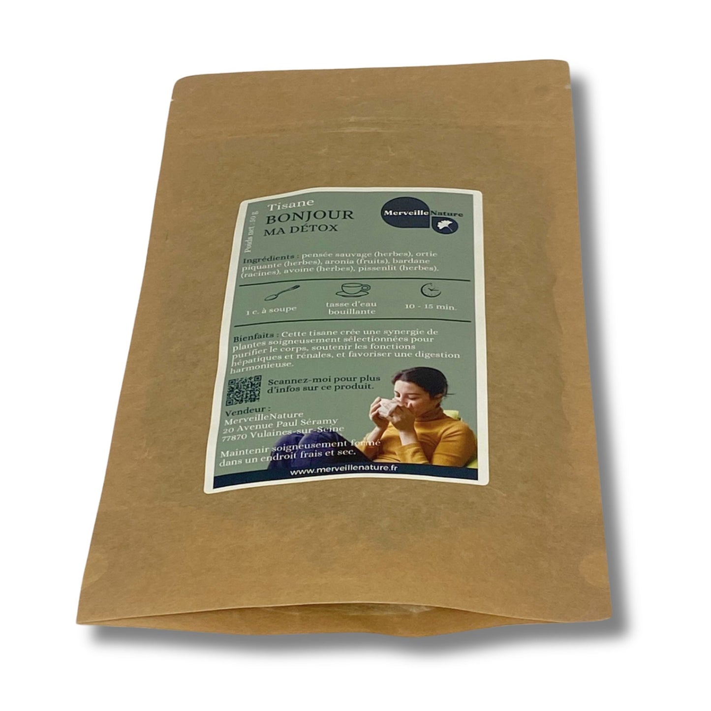 sachet de tisane pour l'éminitation de toxines