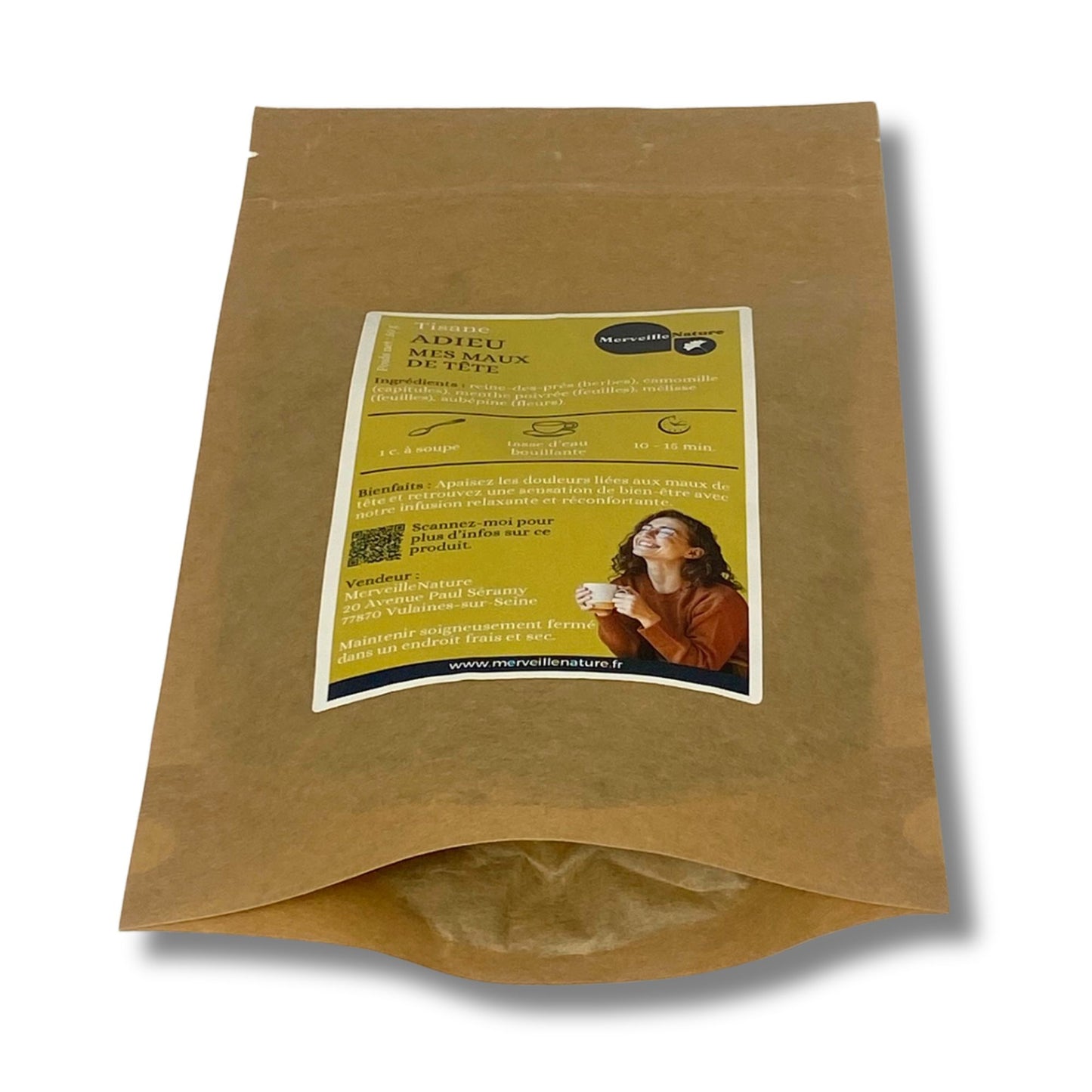 sachet de tisane contre les maux de tête