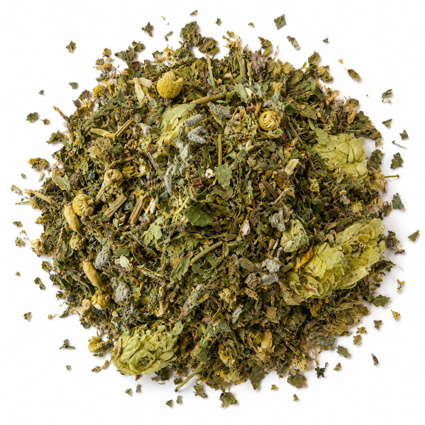 Mélange de plantes en vrac de la tisane Bienvenue Mon Confort Menopause MerveilleNature, infusion pour accompagner les femmes durant la ménopause. 