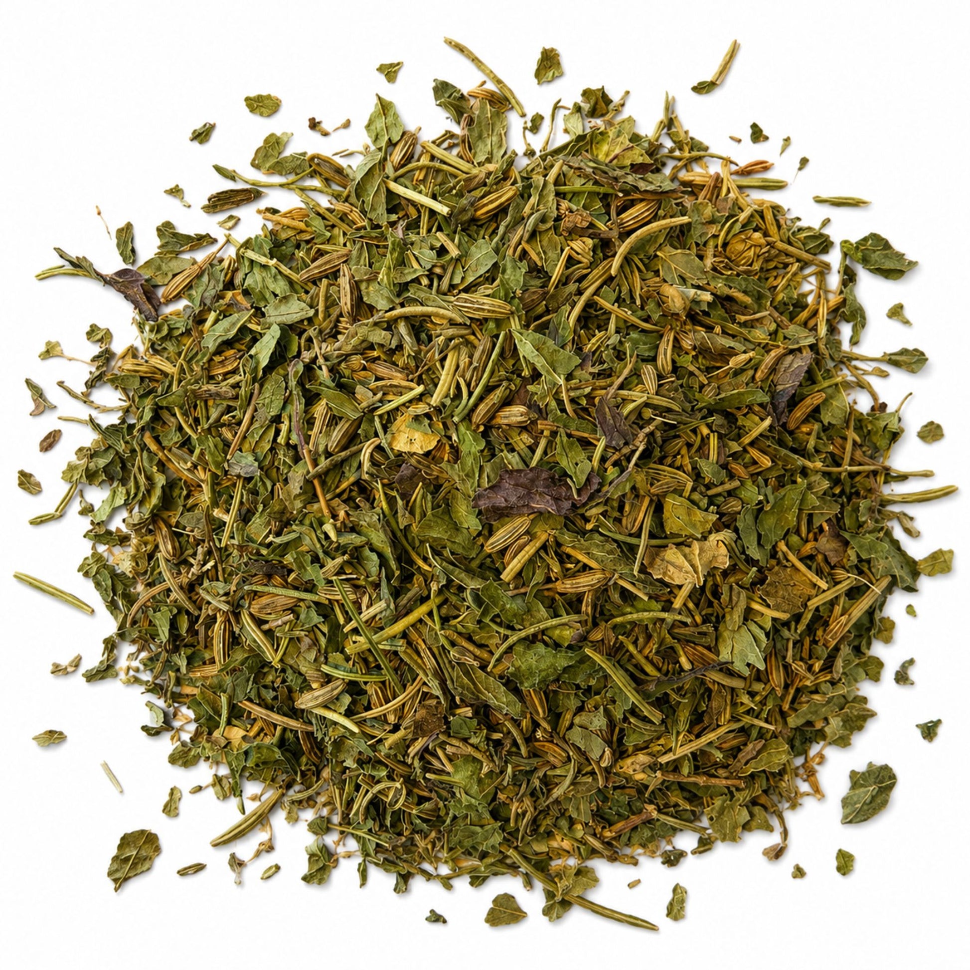 Mélange de plantes en vrac de la tisane BONJOUR MON EQUILIBRE DIGESTIF MerveilleNature, infusion pour favoriser naturellement la digestion 